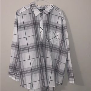 grey and white womens flannel